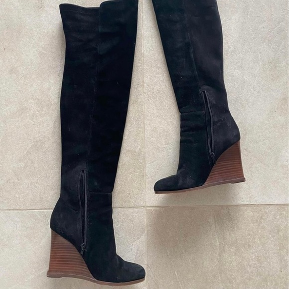 Vince Camuto Granta Black Suede Over the Knee Boots - SIZE 6.5 - Picture 1 of 8